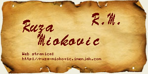 Ruža Mioković vizit kartica